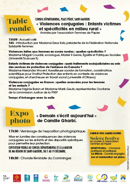 Programme anniversaire Femmes de papier.
