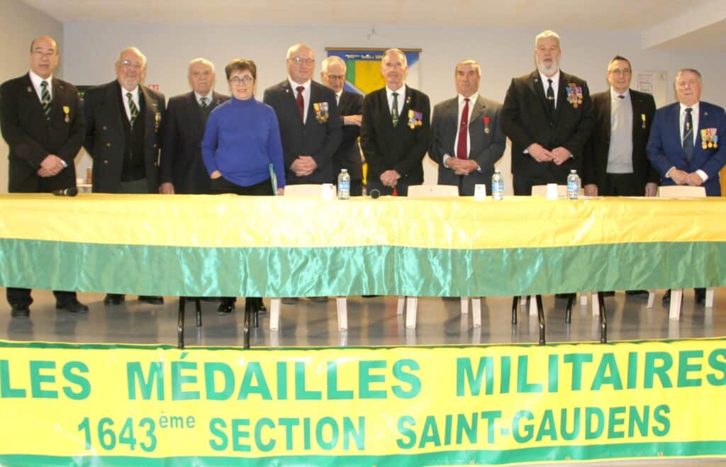 Le Conseil d'administration de la 1643ème section des médaillés militaires.